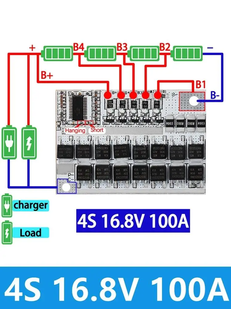 Advanced 100A Lithium Battery Protection Circuit Board with Balance Charging