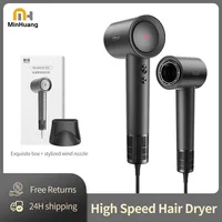 MinHuang 1600W High-Power Speed Electric Turbine Airflow Negative Lonic Hair Dryer Low Noise Professional Salon Tool 1