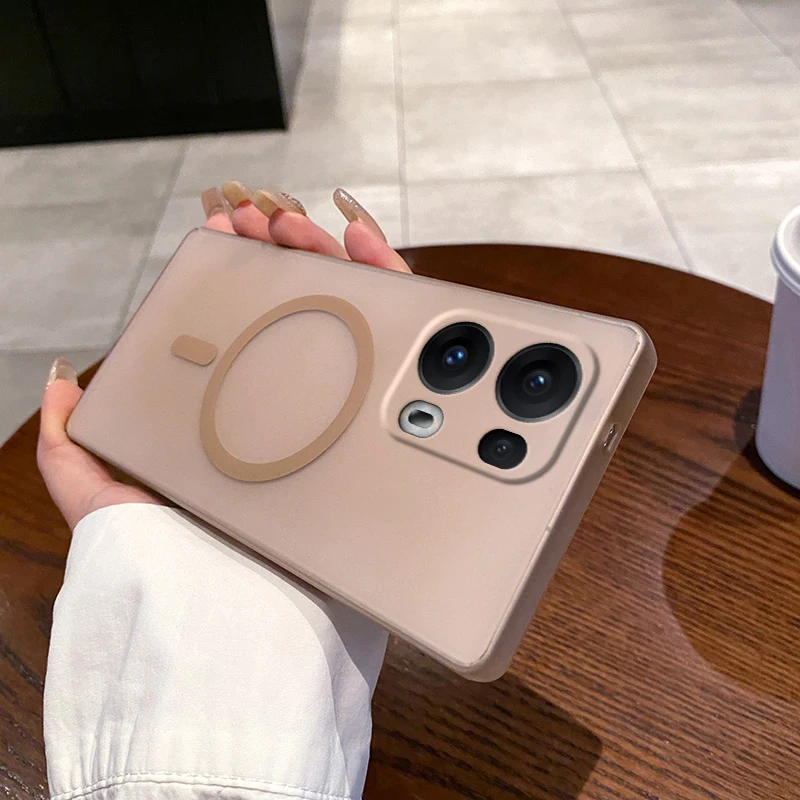 Matte Clear Magnetic Wireless Charging Phone Case