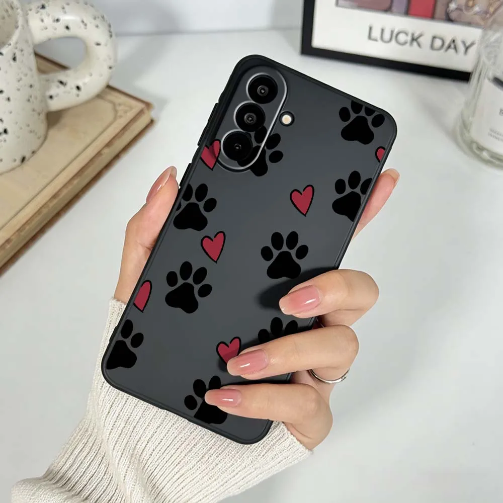 Adorable Paw Print Pattern Black Phone Case