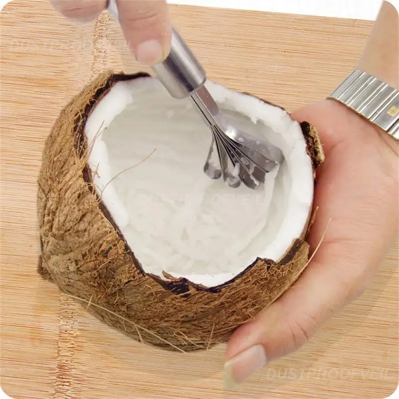 1~10PCS Creative Stainless Steel Shredded Coconut Knife Household Coconut Grater Fish Scale Planed Meat Scraper Kitchen Supplies