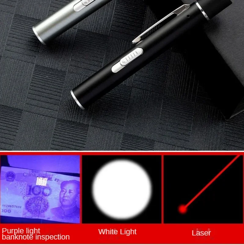 3 in 1 Multifunctional Flashlight Money Detector Rechargeable UV Black Light Bulb Small Portable Money Detector Pen led flashlights mini flashlight led flashlight uv flashlight mini led flashlight led torch light