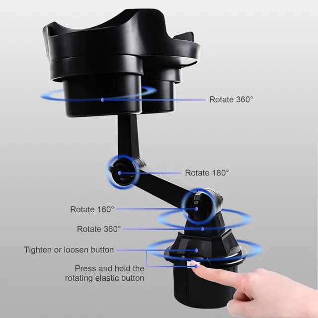 Universal Auto Becher halter Tablett Rotation Funktion Tablett mit Becher  halter Auto Tablett Tisch Telefon halter Lebensmittel tisch
