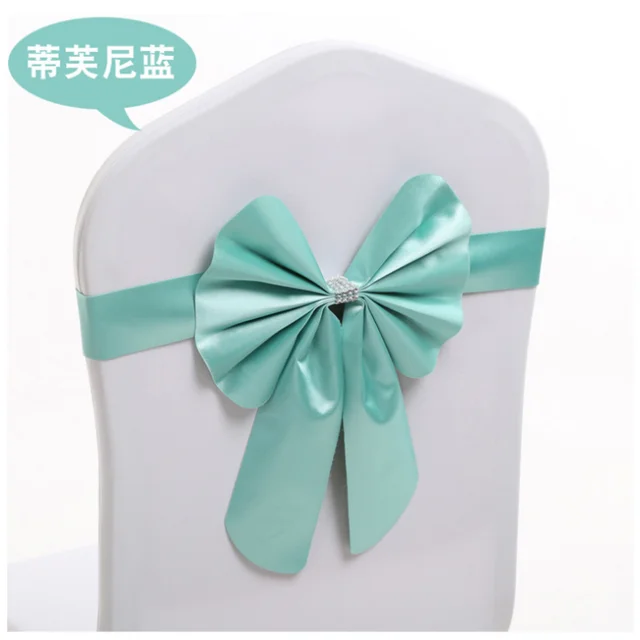 10Db Szék Szárnyak Nyakkendő Szatén Csomó Borítás Háttámla Színes Szalagszalag Íj A Szállodai Bankett Esküvői Rendezvények Dekorációhoz - Image 4