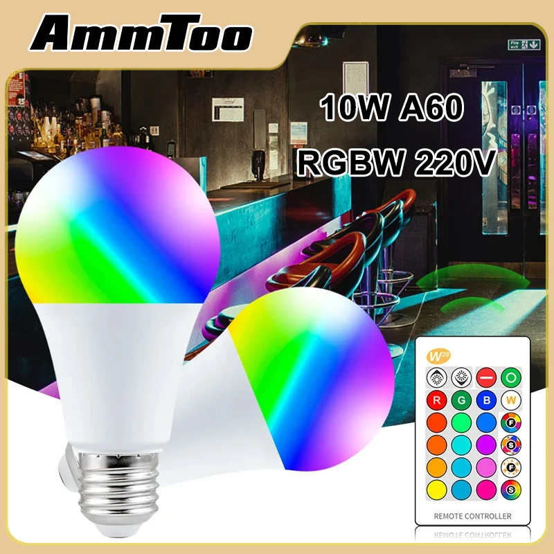Smart LED Light Bulbs 10W A60 RGBW 220V