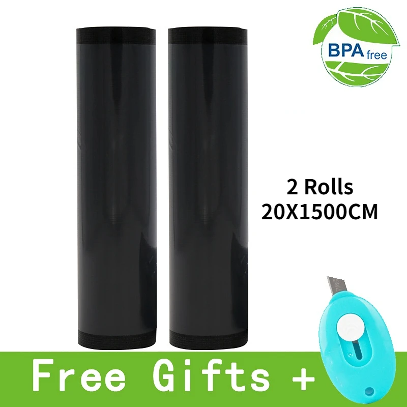 

Черный зернистый Вакуумный пакет для пищевых продуктов, пластиковый упаковочный пакет, вакуумный пакет, черный и белый вакуумный пакет для запечатывания, 20*1500 см, 28*500 см