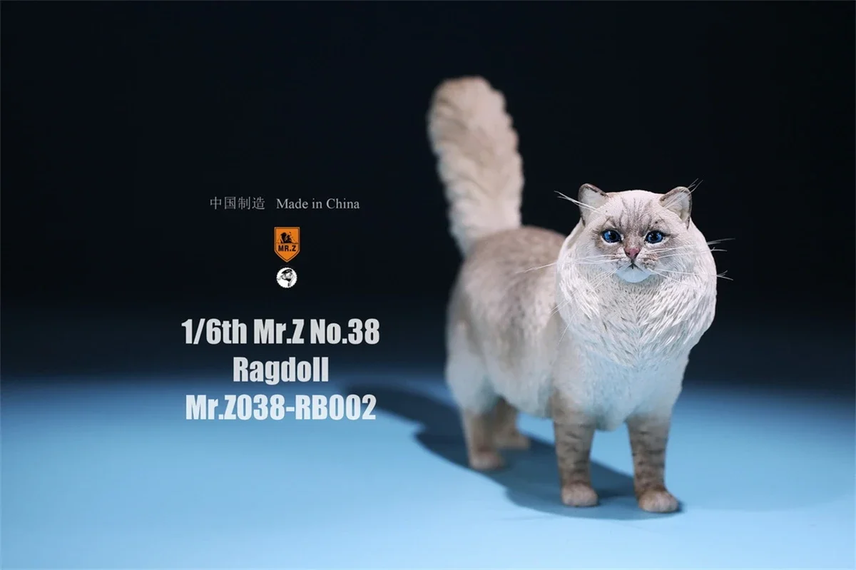 JXK Studio 1:6 Ragdoll Figure Cute Cat Pet Animal Model