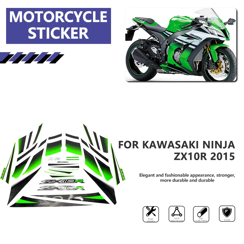 Sticker For K-awasaki N-inja ZX10R ZX 10R 2015 Full Kit Decal High Quality Motorcycle Guard 30th Racing Decorative Guard sticker for k awasaki n inja zx10r zx 10r 2015 full kit decal high quality motorcycle guard 30th racing decorative guard