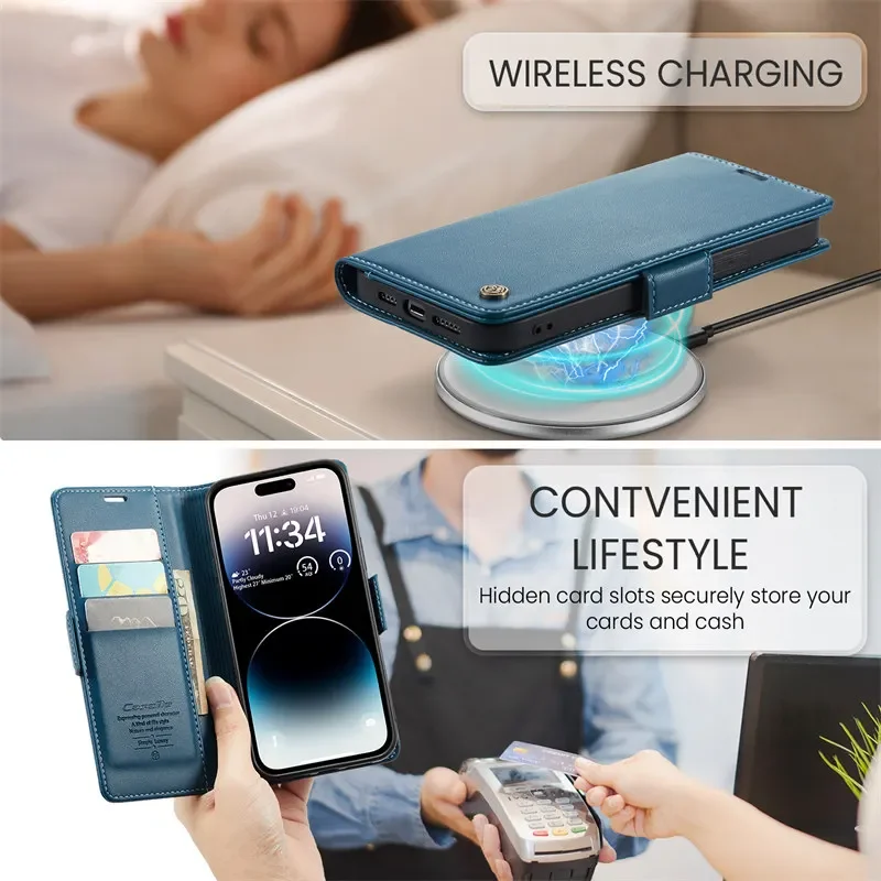 Premium Flip Leather Magnetic Wallet Phone Case with Card Holder