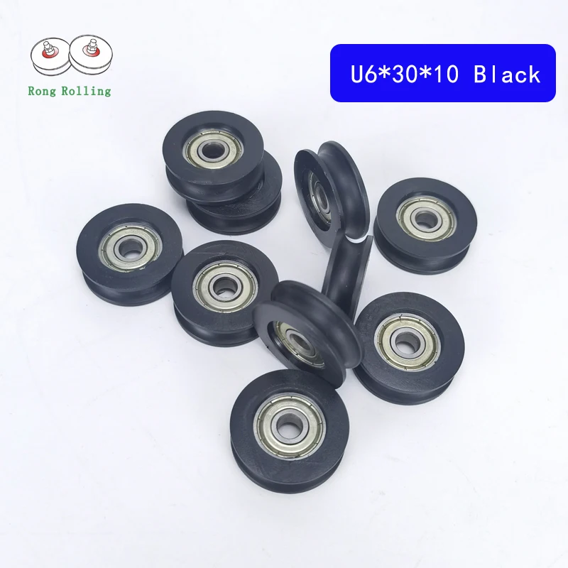 6*30*10 door or window nylon packages bearing 626ZZ inner 6mm roller diameter 30mm thickness 10mm u groove sliding door rollers sliding door roller sliding door pulley nylon bearing pulley roller bearing