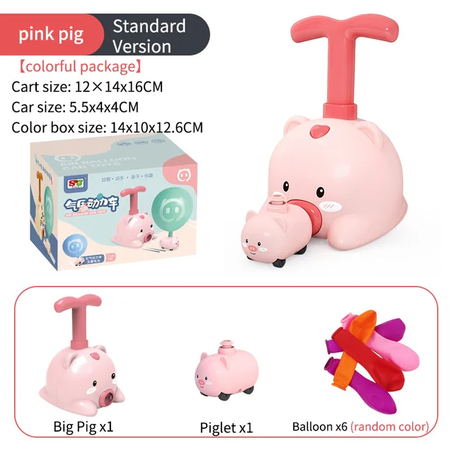 NEW Power Balloon Launch Tower Toy Education Inertia Air Power Balloon Car Puzzle Fun Science Experimen Toy for Children Gift 6