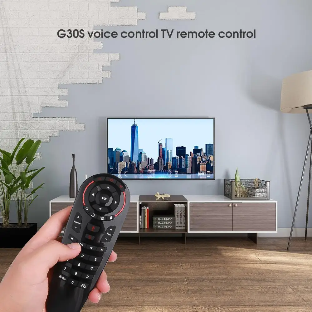 Голосовой пульт дистанционного управления G30S 2,4G Smart TV Дистанционное управление USB Беспроводная сменная Мышь Клавиатура совместимая с Android TV Box PC