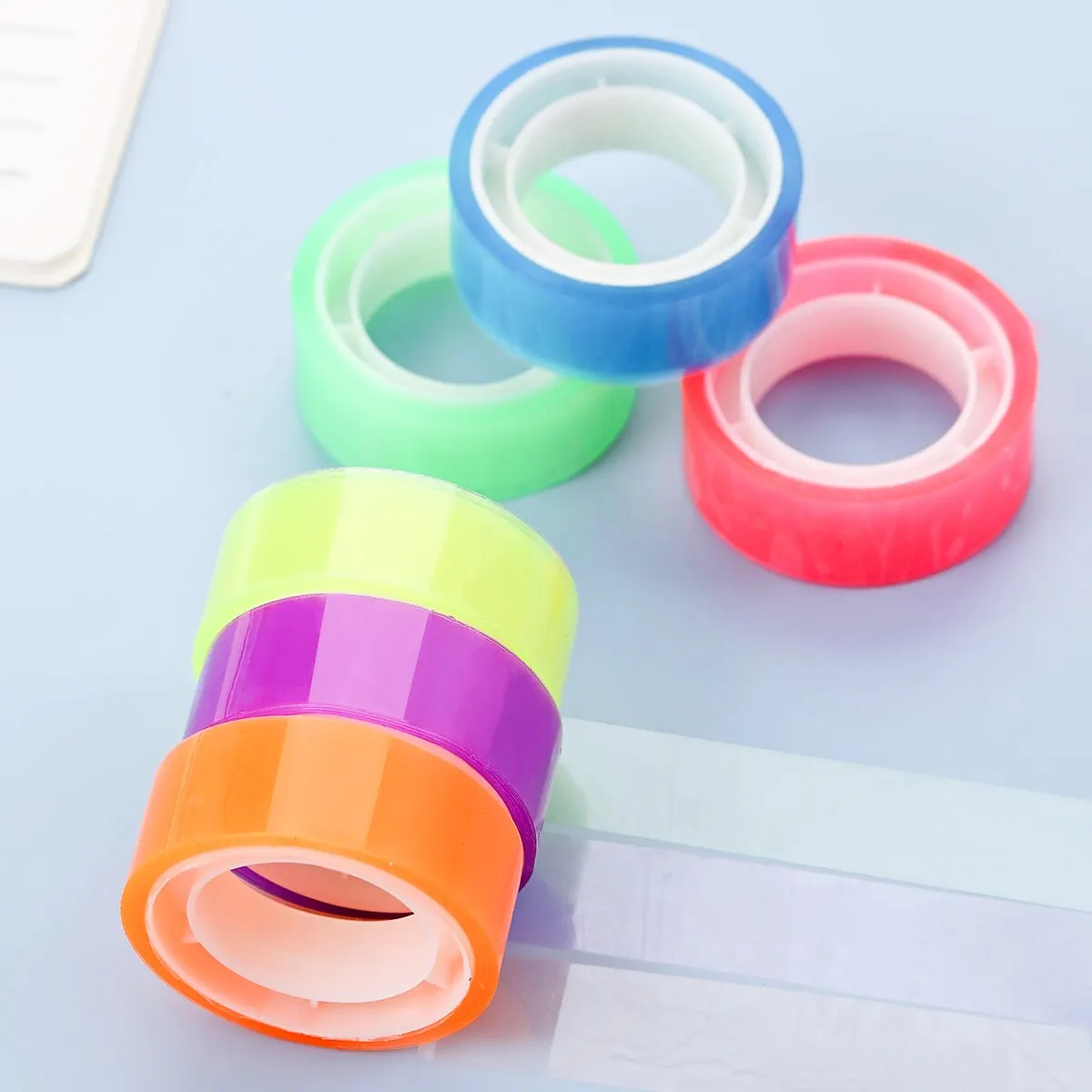 Ruban De Masquage Coloré, 6 Rouleaux Extra Longs