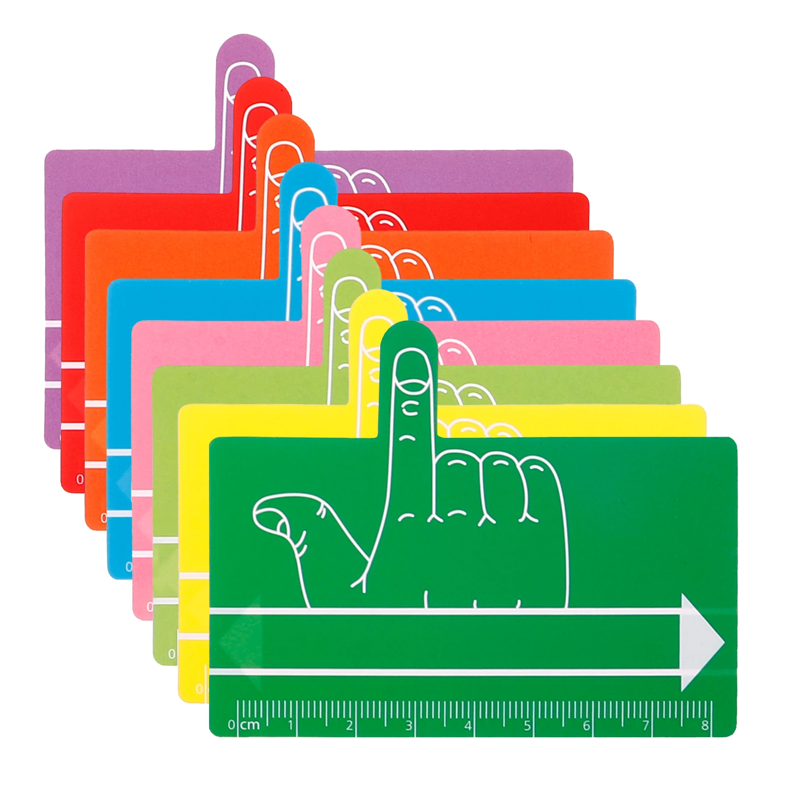 8 Pcs Bookmark Kids Reading Tool Dyslexia Bookmarks Focus Highlight Tools Finger Pad Abs Guide Gifts Child Reading Aids bookmarks stationery supplies