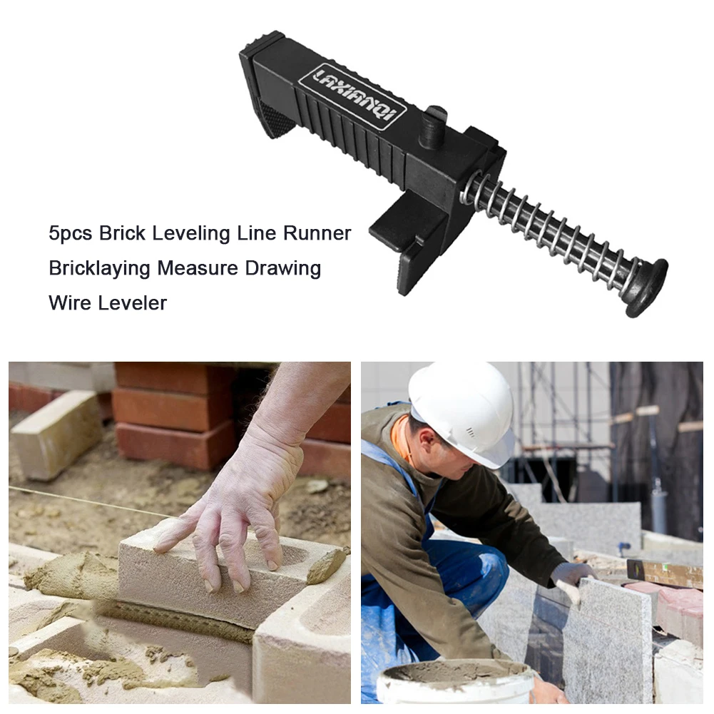 2pcs Brick Leveling Line Runner measuring ruler Bricklaying Measuring Drawing Leveler Wire Puller Construction Masonry Building Fixer Tool
