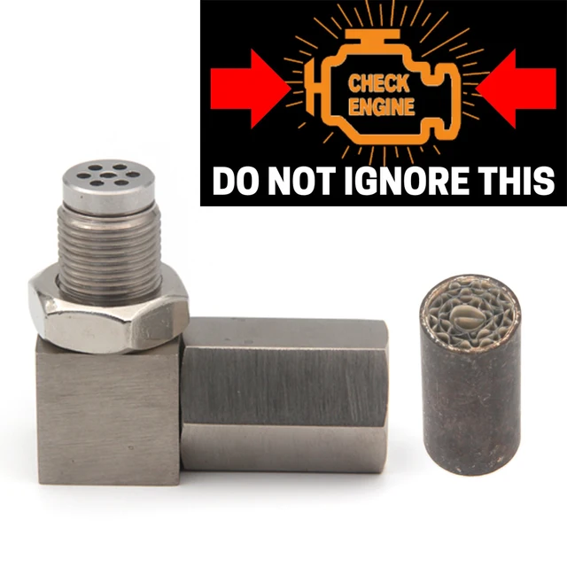 Mini Catalytic Converter 90 Degree Exhaust Pipe O2 Sensor Spacer