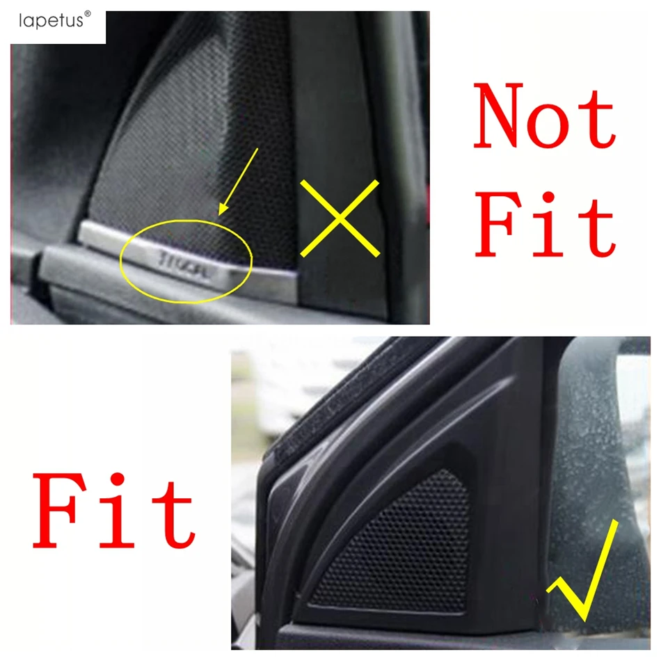 Copricorna Audio In Acciaio Inox Per Peugeot 3008 4008 5008 2017 – 2 Pezzi Porta Anteriore