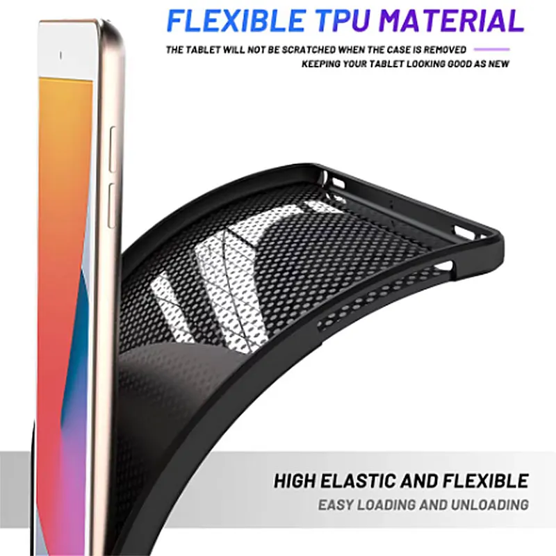 Sleek Black Shockproof Silicone Protective Tablet Case