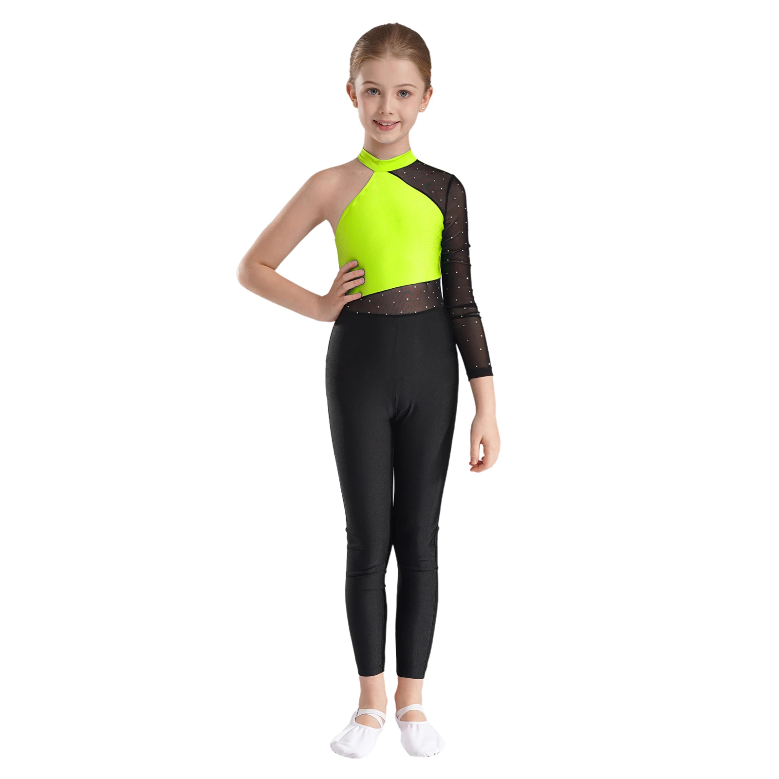 Kids Girls Figure Skating Leotards Rhythmic Gymnastic Costume Jumpsuit for Dancing Ballet Competition Performance Dresses,ballet leotard,dance leotard,girls dance costumes