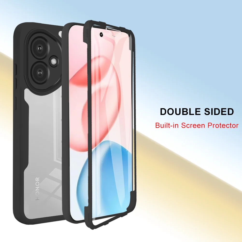 360 Full Protection Phone Case with Clear Screen and Silicone Bumper Back Cover