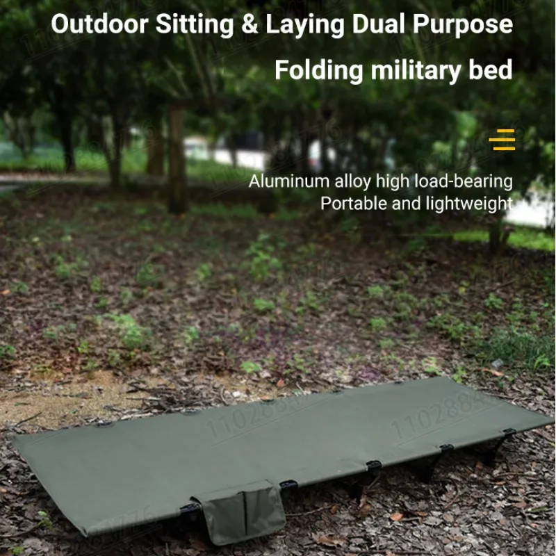 Portable Folding Bed Folding Camping Bed Outdoor Sitting Lying Dual-use Aluminum Alloy