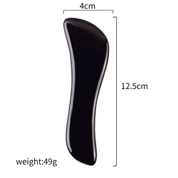 Black Obsidian Gua Sha Facial Massager - Sawtooth SPA Beauty Tool (Goose yellow)