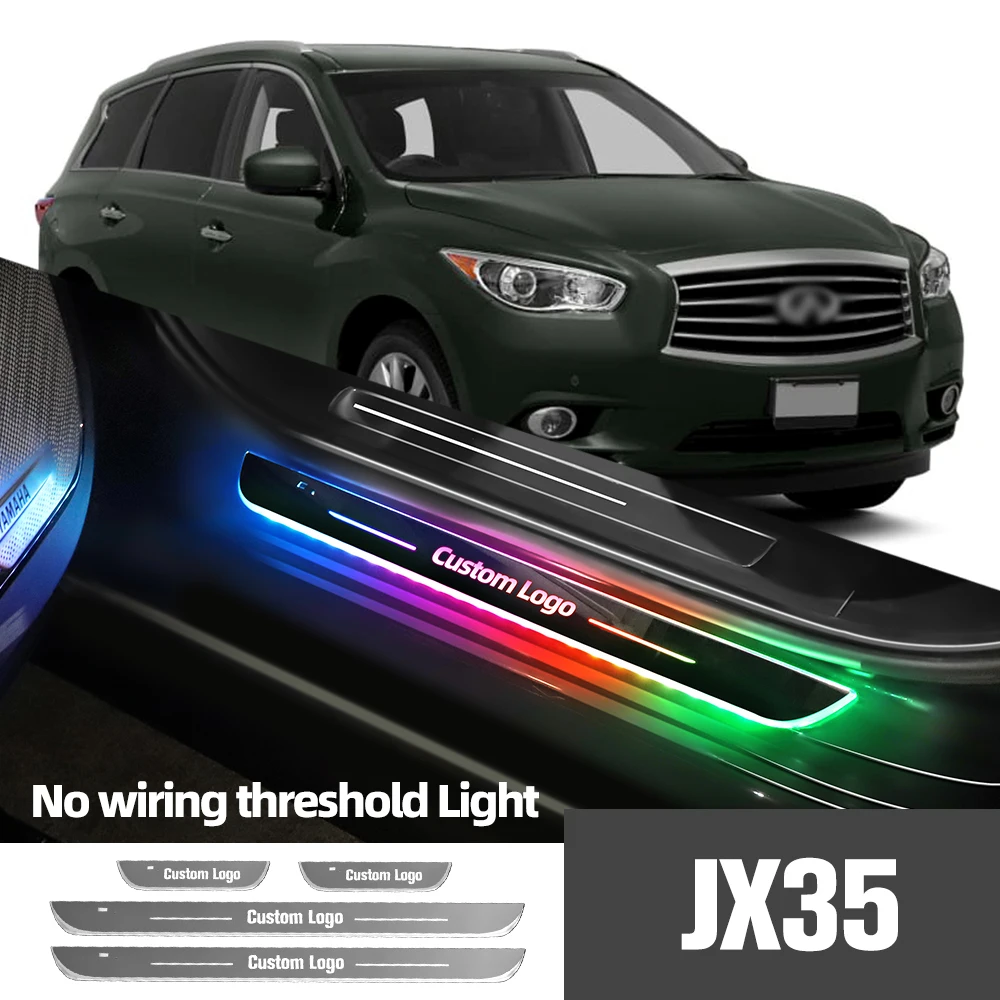 

For Infiniti JX35 2012-2014 2013 Car Door Sill Light Customized Logo LED Welcome Threshold Pedal Lamp Accessories