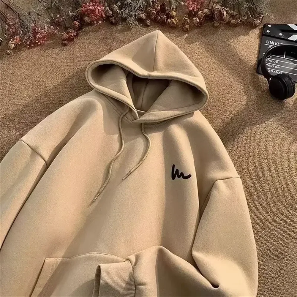 American Style Hooded Sweatshirt Trendy Oversize Loose-fit Top For Women Leisure Simple Tracksuit Sporty Comfortable Sportwear 4