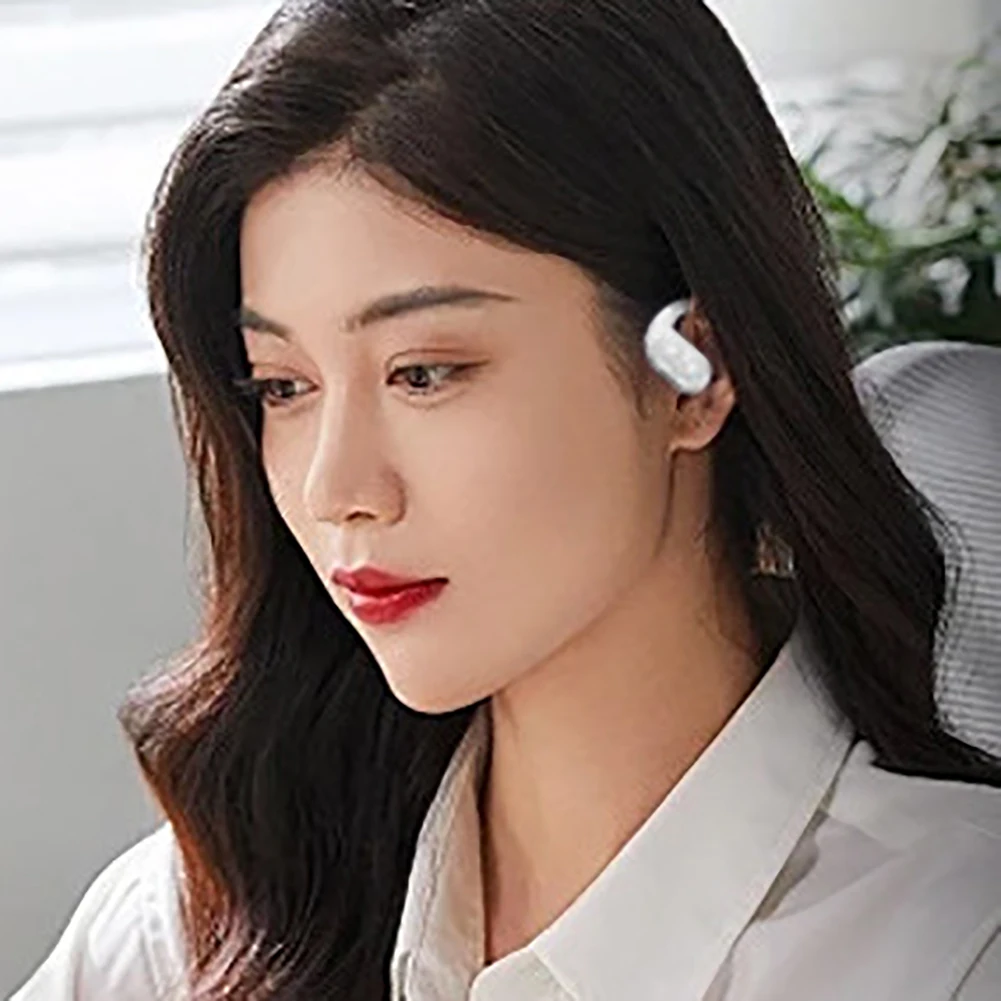 무선 헤드폰 게이밍 이어폰, 노이즈 캔슬링, 매우 긴 배터리 수명, 스포츠 작업용 오픈 이어 스테레오 헤드셋