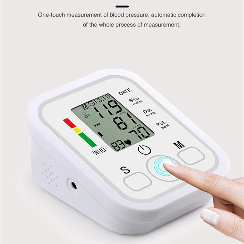 Medical Digital Arm BP Blood Pressure Monitor Tensiometer Tonometer Automatic Sphygmomanometer Heart Rate Pulse Meter