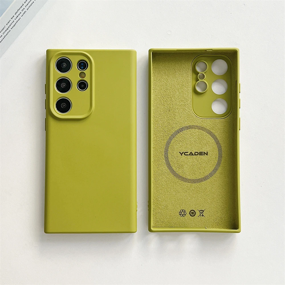 Soft Liquid Silicone Magnetic Shockproof Case with Wireless Charging Support