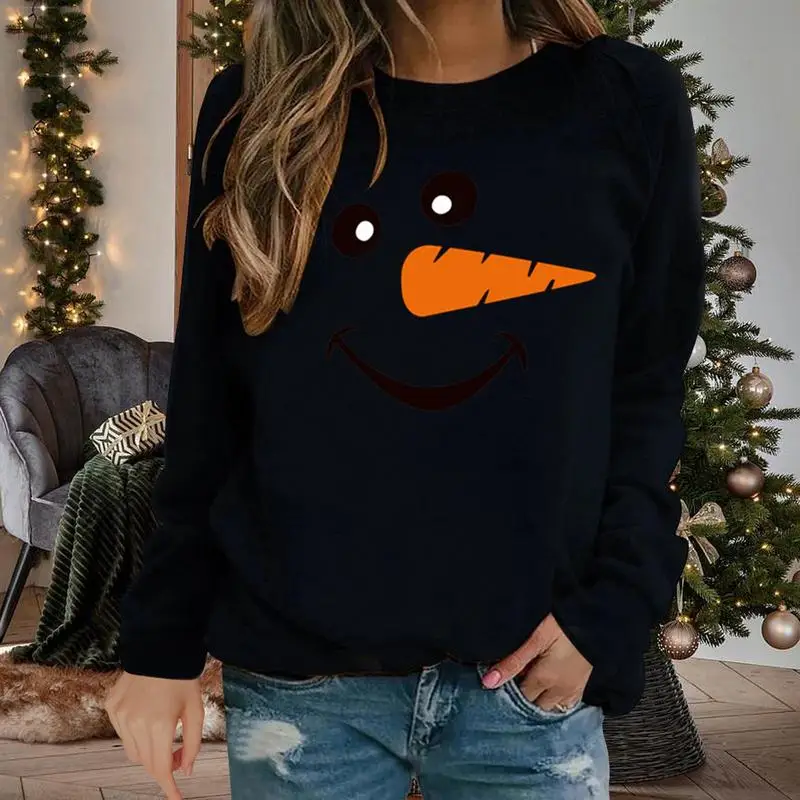 Oversized Crewneck Sweatshirt Women Casual Christmas Crewneck Oversized Sweatshirt Christmas