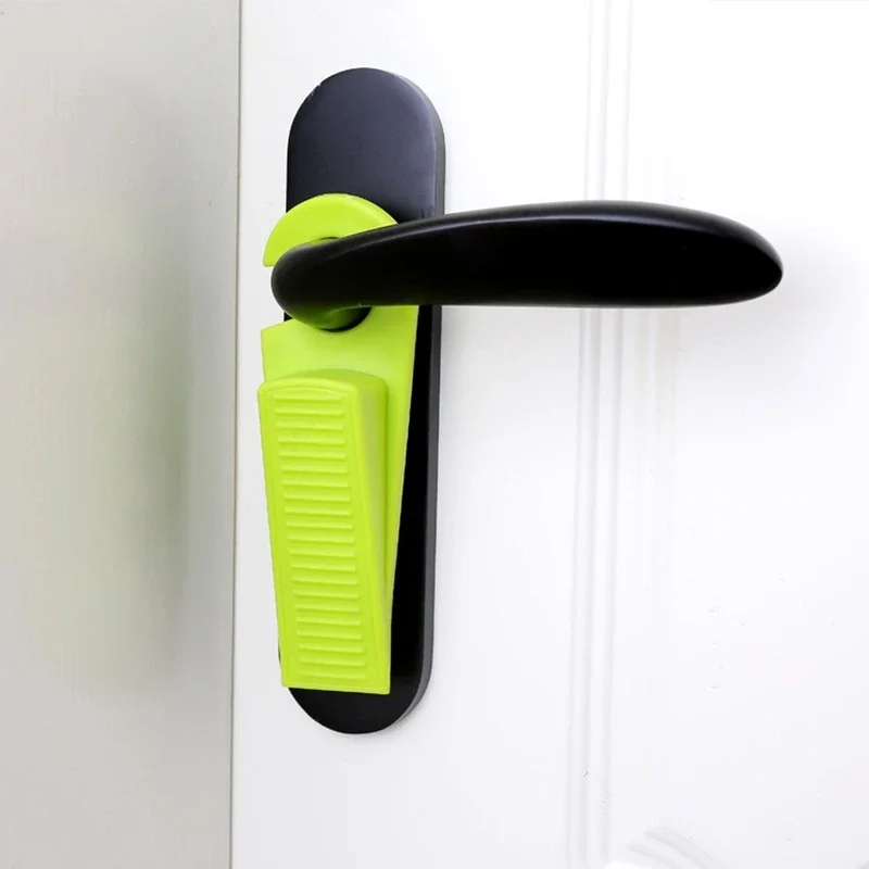 Door Stopper Floor Slanted Wedge Stackable Indoor Rubber Stop Prevents Doors From Closing