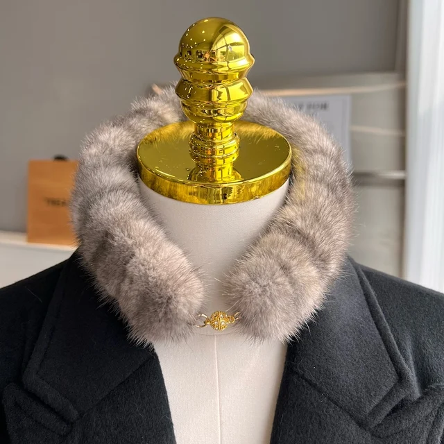 Collo Pelliccia Sciarpa Di Pelliccia Di Visone Collo Di Pelliccia