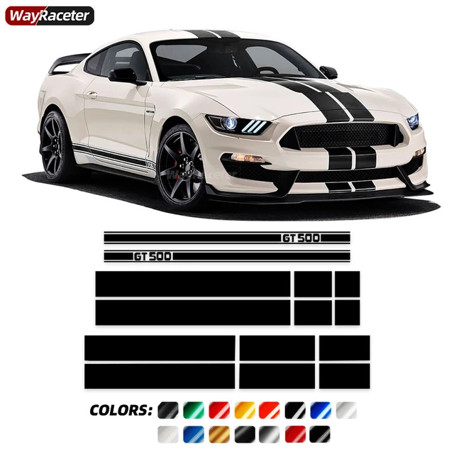 Auto Haube Motor Abdeckung Dach Stamm Schwanz Körper Aufkleber Heritage  Ausgabe Seite Streifen Aufkleber Für Ford Mustang Shelby GT500 2022  2015-auf - AliExpress