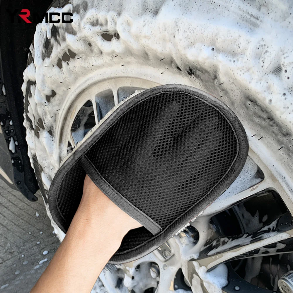 1/3Pcs Car Wash Gloves Cleaning Wool Soft Mitt Auto Polishing Advanced Microfiber Glove Auto Dusting Gloves Car Wash Accessories