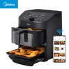 Midea Dual Basket Air Fryer Oven 11 Quart 8 in 1 Functions Clear Window Smart Sync Finish Works with Alexa Wi-Fi Connectivity 1