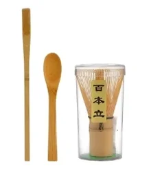 Premium Handcrafted Bamboo Matcha Whisk - Traditional Japanese Chasen for Authentic Tea Experience (3pcs)