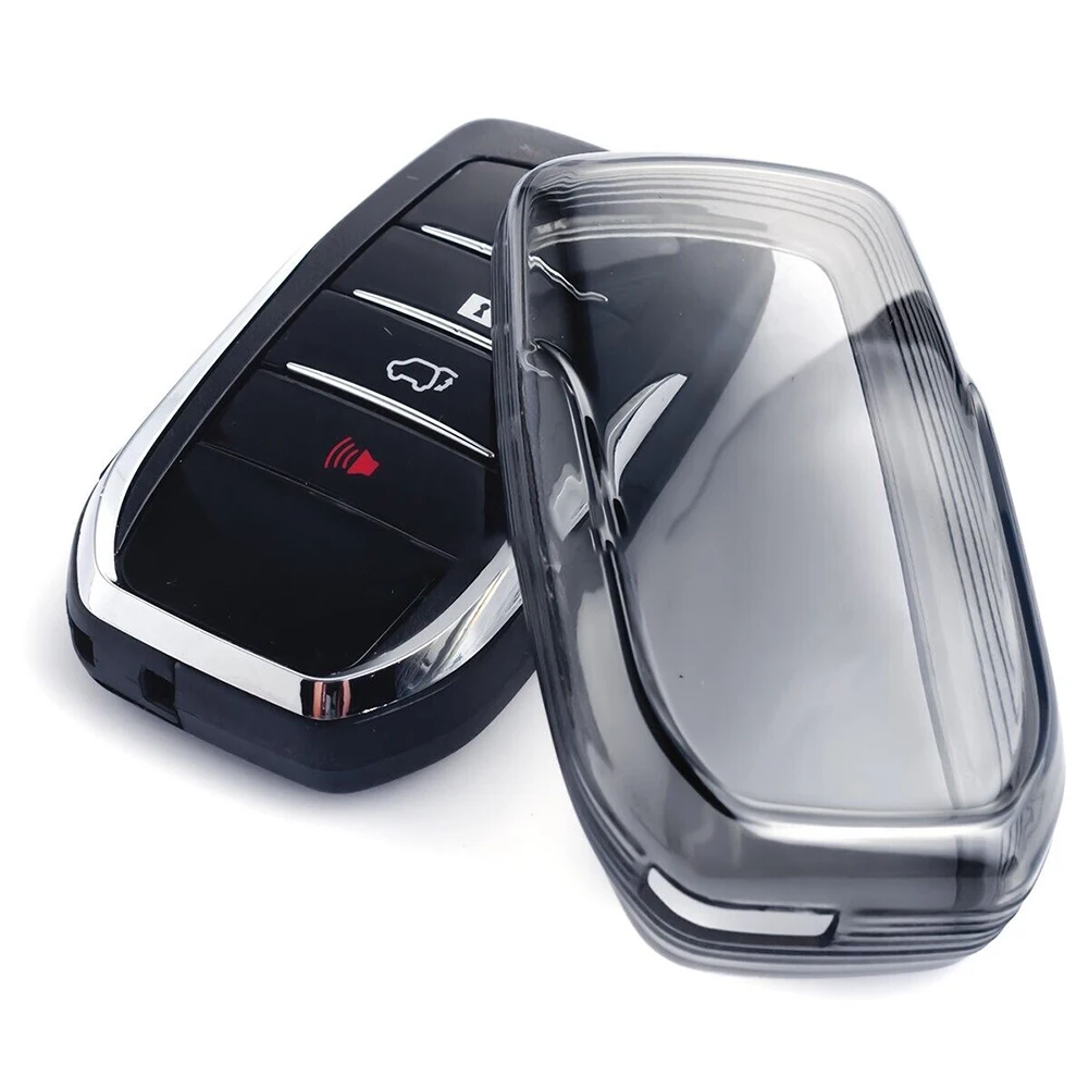 Black Transparent Key Fob Case TPU Cover For Corolla Cross Venza Harrier 2021-2023 For For Corolla Hatchback Sedan 2023