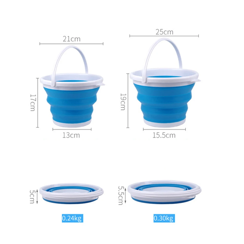 3L/5L Collapsible Bucket Foldable Cleaning Bucket Portable Plastic for Outdoor Travelling Camping Fishing Car Washing