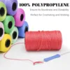 1.5mm200m New Summer Crochet Yarn DIY Craft Thread Ice Silk Art Yarn Cord Polypropylene Yarn for Hat Doll Sewing Bags Crocheting 5