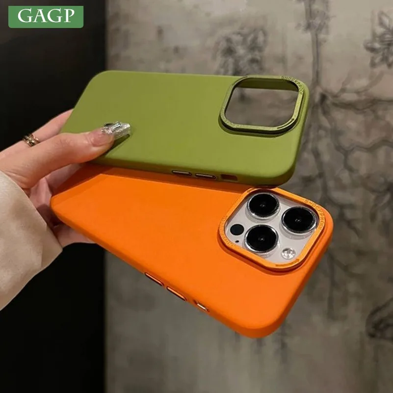 

Luxury Liquid PC Phone Cases for iPhone 15 Pro Max 15 14 Plus Slim Matte Metal Camera Cover for iPhone 11 12 13 14 Pro Max 15Pro