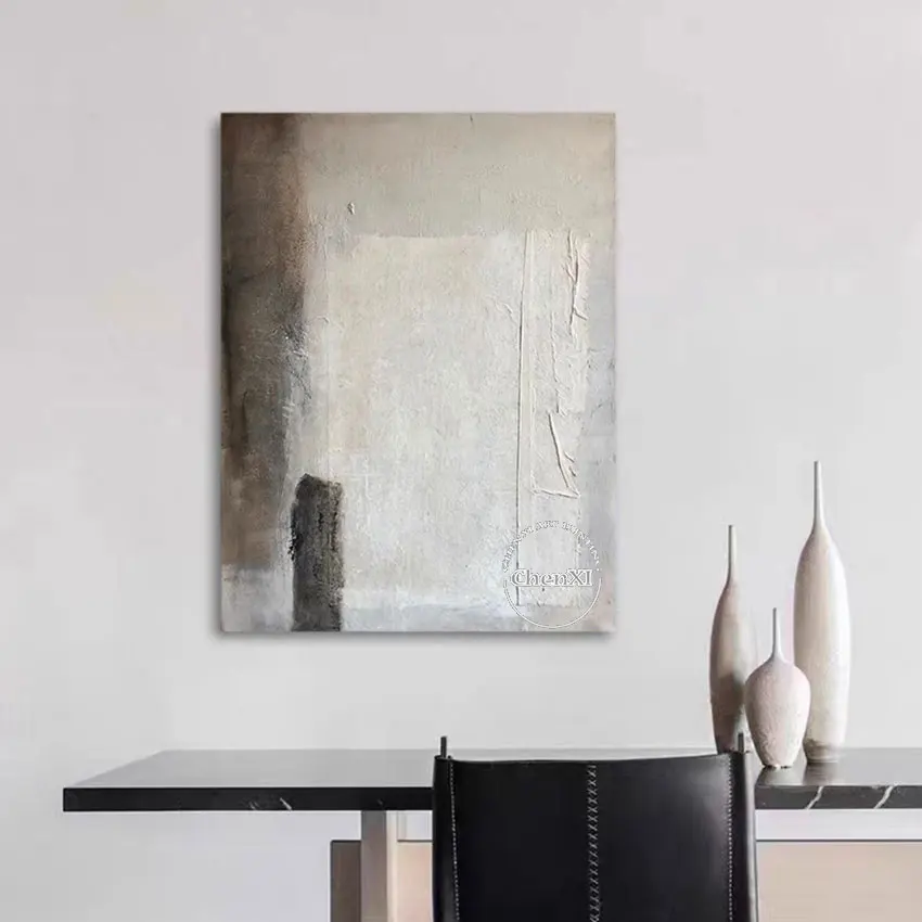 

Large Modern Abstract Paintings Home Decor Luxury Canvas Wall Art Pure Handmade Simple Gray Oil Painting Murals Artwork For Home