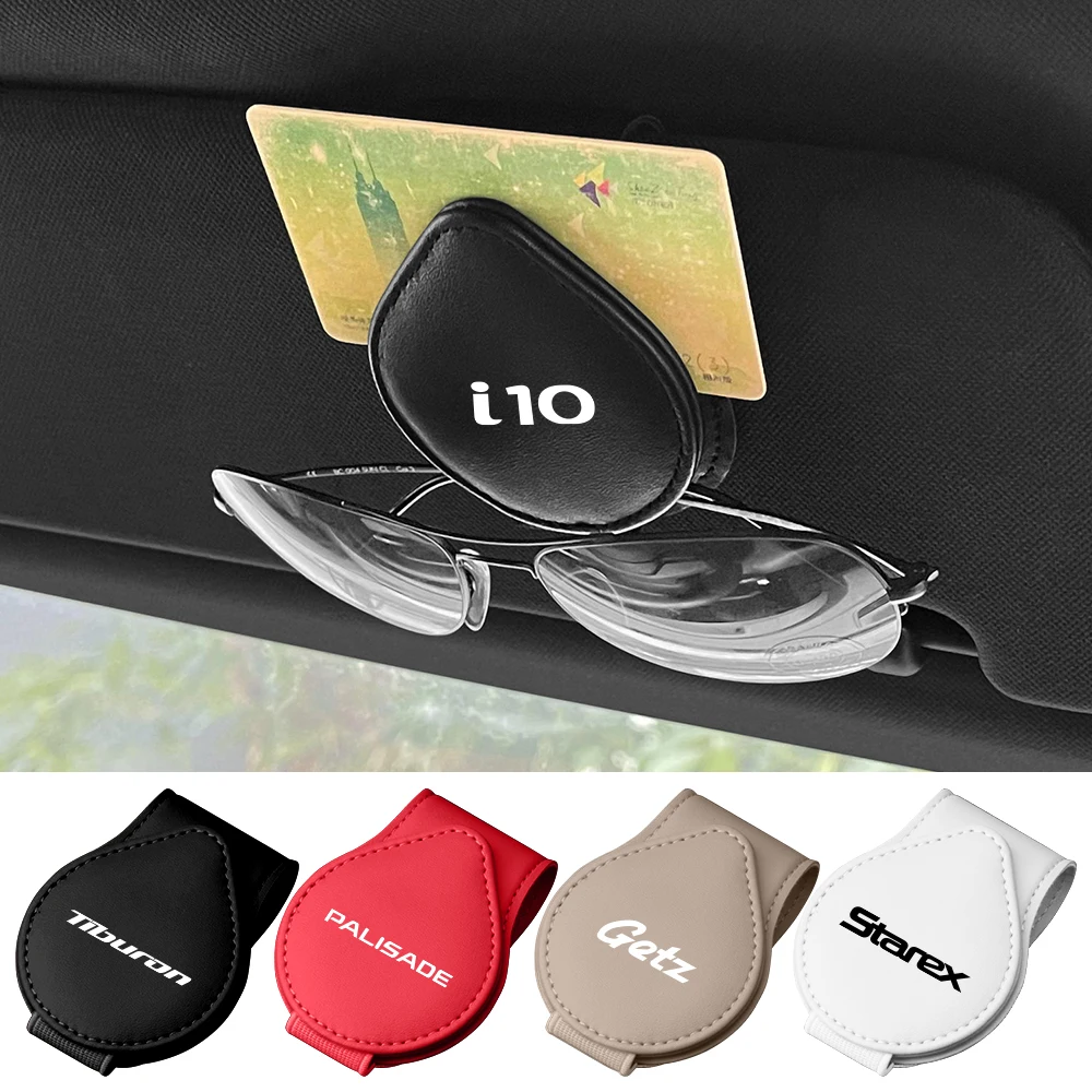 Car Sun Visor Sunglass Holder Fastener Ticket Card Clips For Hyundai Tiburon Palisade Starex I10