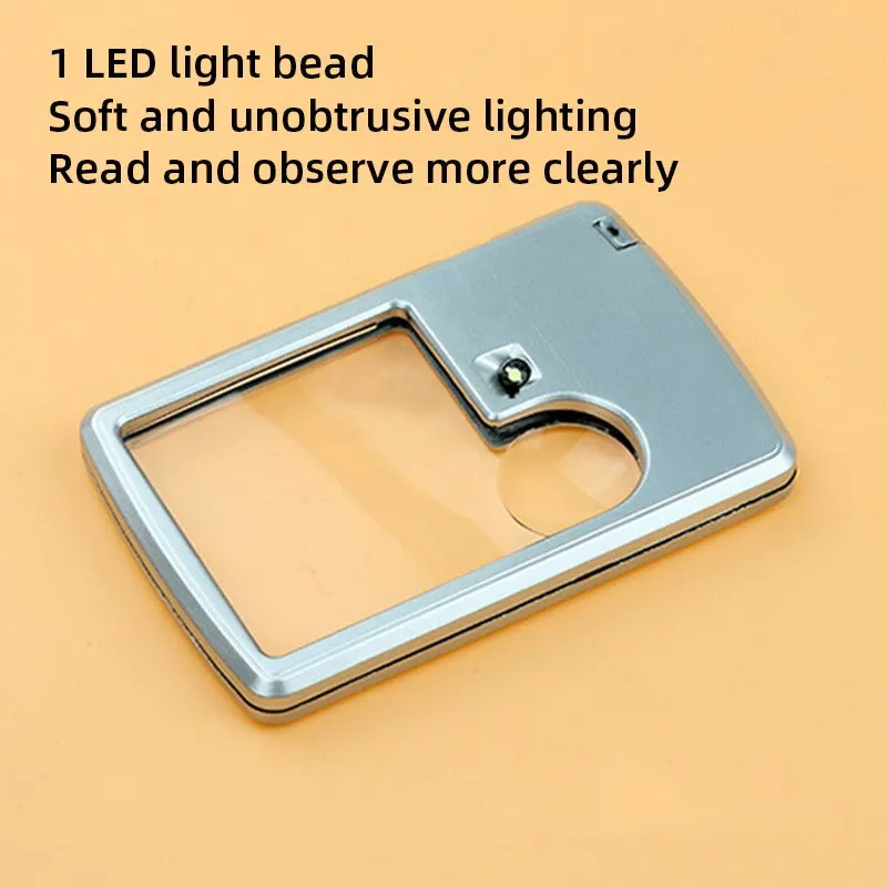 Portable LED Magnifying Glass with 3X 6X Zoom for Elderly Reading