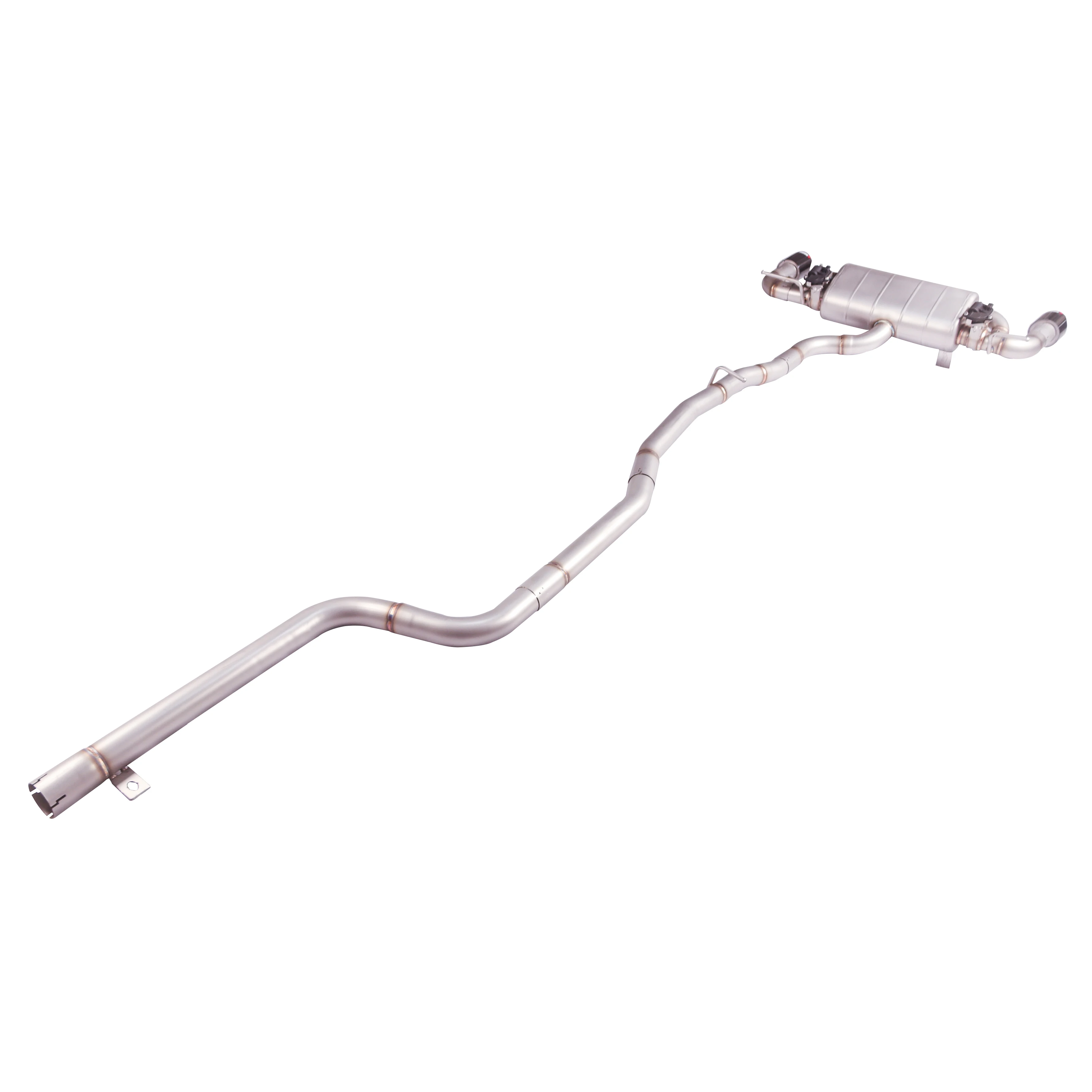 For 10-13 BMW 1-Series 116i 118 1.6T 2.0T F20 2-Class Mid-Tail Valve Muffler Exhaust System Dual Outlet