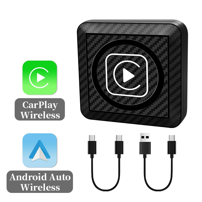 Mini Wireless Android Auto Wired To Wireless CarPlay Adapter For Mazda Toyota Me