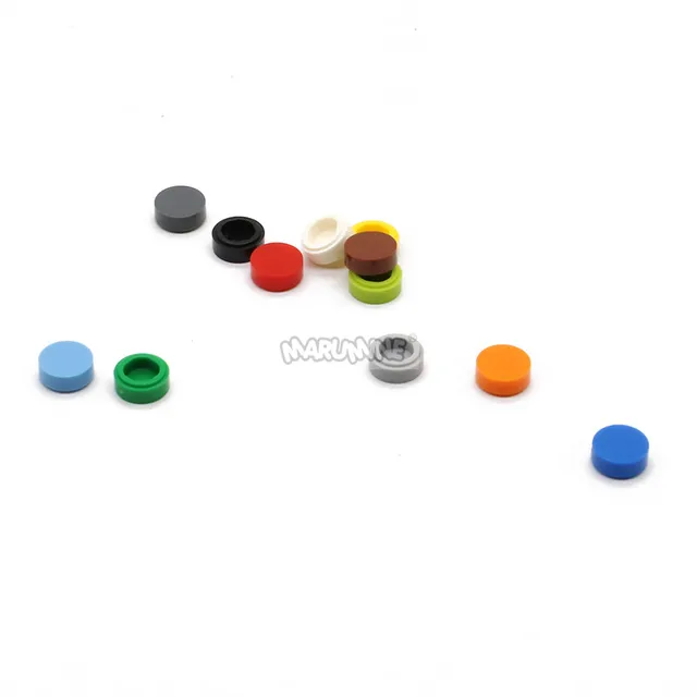 MARUMINE Flat Tile 1x1 Round 98138 Tiles 300PCS Roof Accessories Parts Plate Sets Breadboard Building Bricks MOC Blocks 5