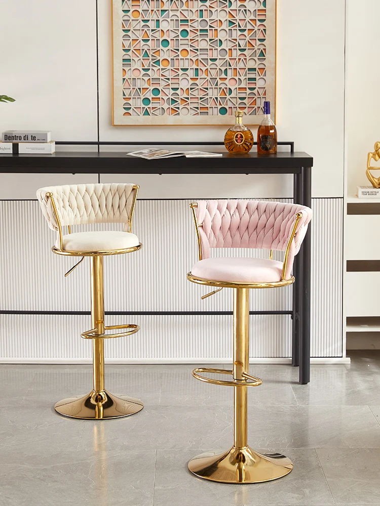 

Rotating cashier chair heightens front desk chair lifting bar chair high stool modern minimalist armchair.