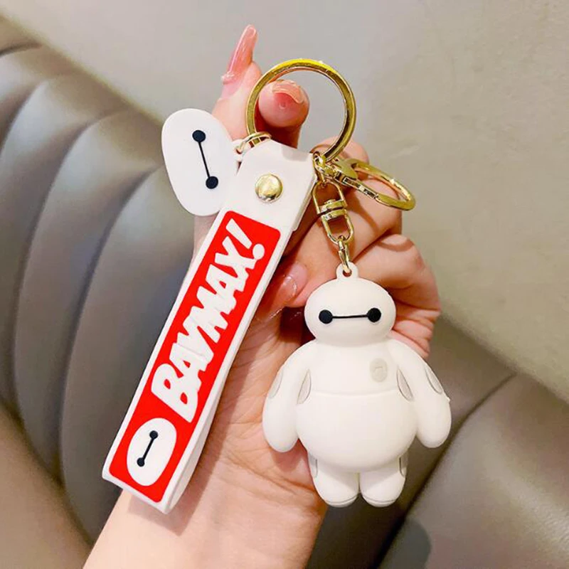 

1Pc Anime Big Hero 6 Action Figure Keychains Baymax Doll Keyring Cartoon Pendant For Boys Girls Figure Accessories Jewelry Gifts